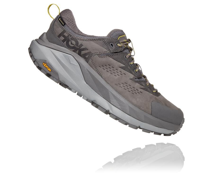 Trail Shoes Mens - Hoka One One Kaha Low GORE-TEX - Grey - BVWYZQR-13